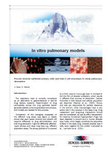 Factsheet In-vitro pulmonary models